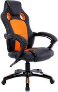 Office Chair Computer Chair High Back Reclining Swivel Chair Gaming Chair Ergonomic Table and Chair Game Chair Armrest Seat Chair (Color : Orange) Needed
