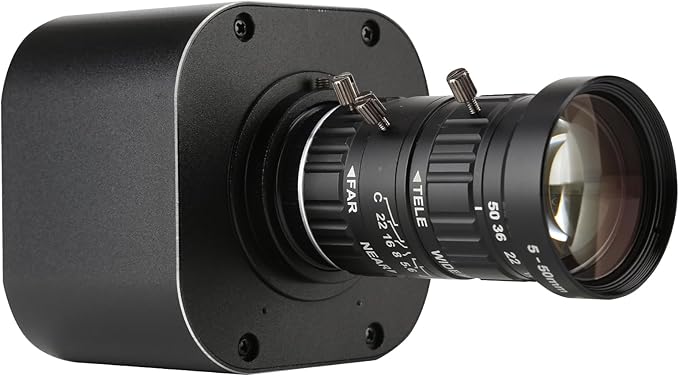 4K HD USB Camera 10X Optical Zoom 5-50mm Variable Lens 8MP Mini Web Camera with Microphones 1920x1080@60fps Manual Focus with 2 Image Formats MJPEG and YUY2 Compatible with Window XP/Vista/7/8/10