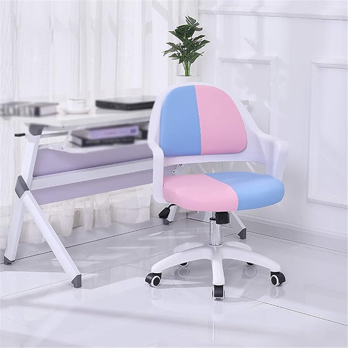 Mlaea Adjustable Gaming Chair Bedroom Living Room Computer Chair with Back Support 360°Rotating Bar Book Room Desk Chair 47 * 82-94CM(Size:47 * 82-94CMColor:C)