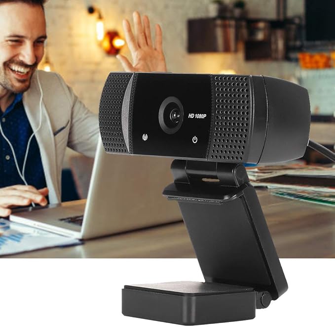HD Webcam with Built - in Microphone 1080P USB Computer Camera Plug - and - Play Web Camera for Zoom Skype YouTube Wide 115° Field of View Compatible with OS Android