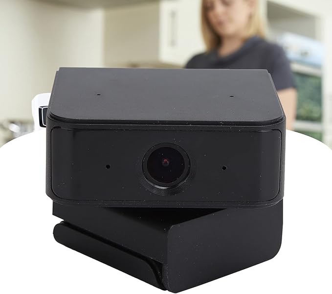 Video Camera 1080P with Microphone Object Tracking USB Camera 360° Rotation HD Webcam for Video Chatting Live Streaming Online Courses Plug and Play Noise Cancelling Mic