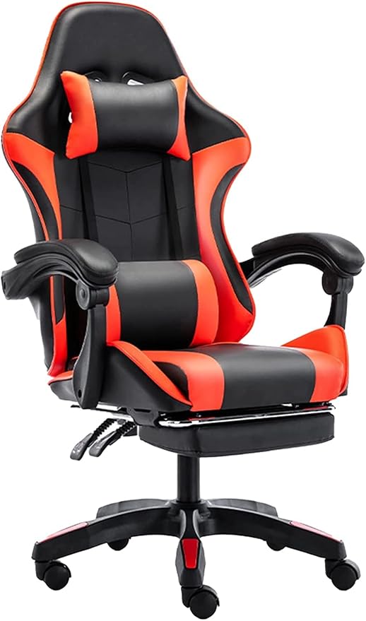 Computer Chair Pro Gaming Chair with Arms and Wheels Ergonomic and Massage Computer Chair Home Adjustable Leisure Chair with FootrestExecutive Chair with Strong Load-Bearing Capacity and Mobility