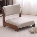 Floor Chair with Back Support for Adults Wood Floor Gaming Chair Video Game Chairs Lounger Japanese Floor Chair Meditation Floor Seat for Bay Window Living Room(/BeigeStyle 2)