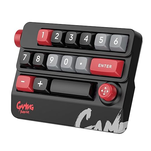 Numeric Mechanical Keyboard with Right Joystick One Handed Keyboard Fully Programmable for Knobs and Keys Rocker Knobs for OSU Keypad Hotswap Keypad with RGB