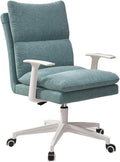 Katzowen Office Computer ChairHome Leisure Computer Chair Comfortable backrest Removable Soft Bag and armrest Gaming Chair Not tiltable Heavy Nylon feet Load-Bearing 120kg (Color : Blue)