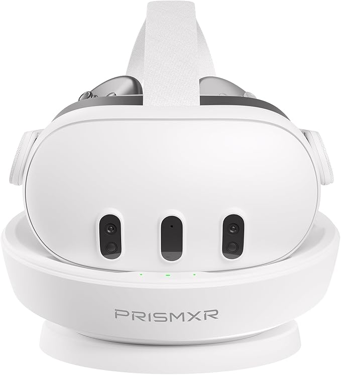 PRISMXR Carina D1 Magnetic Charging Dock Compatible with Meta Quest 3 Effortless Drop-and-Charge Station Space-Saving NOT Compatible with Quest3S
