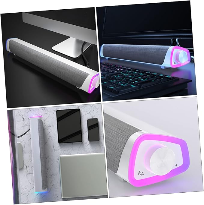 Surround Soundbar with Dual Speakers for Desktop Home Office Use Wired Music Player with Stylish Design and Outstanding Sound Quality Compatible with Computers and Devices