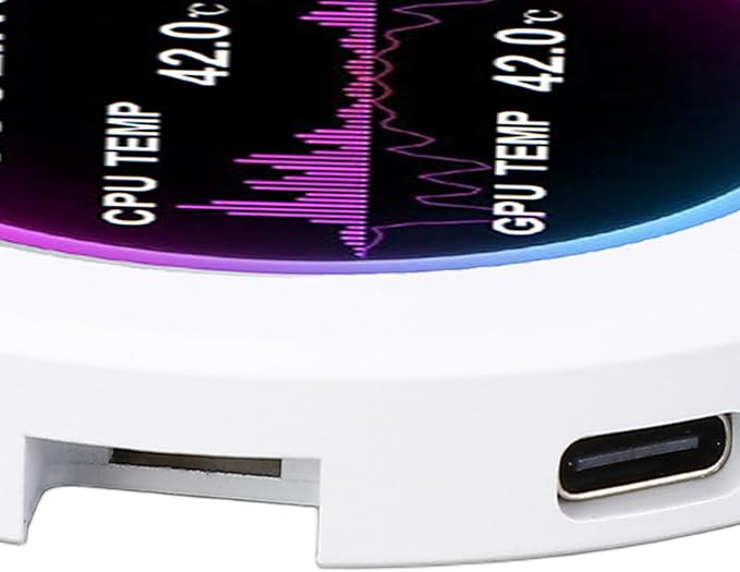 IPS LCD Display Circular 360 Degree Rotation 2.1in 480x480 Screen Replacement PC Parts White