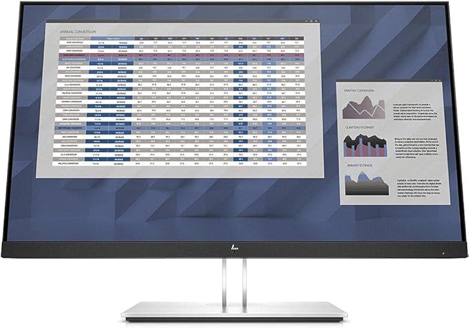 HP EliteDisplay E27 G4 27 Inch IPS LED Backlit Monitor FHD 1920 x 1080 Blue Light Filter HDMI VGA DisplayPort (Renewed)