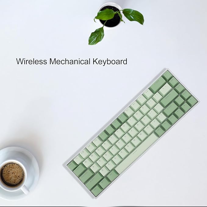Gaming Mechanical Keyboard Blue Switch Hot Swappable Type C Wired/BT / 2.4G Cordless Keyboard with RGB Dynamic Backlight for for Android for iOS