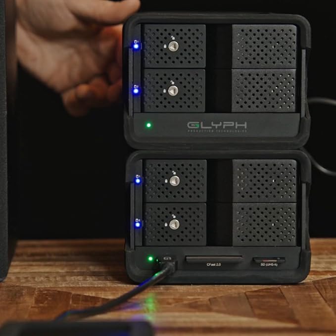 Glyph Technologies Blackbox PRO RAID 16TB (2x8TB) 2-Bay USB-C 3.2 Gen 2 RAID Array Black