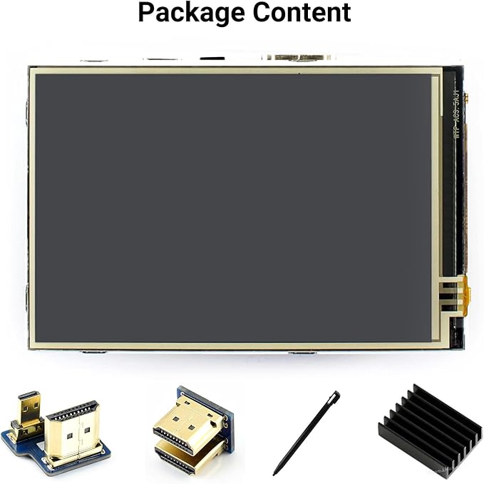 Waveshare 3.5inch Resistive Touch Screen LCD Compatible with Raspberry Pi 5/4B/3B/Zero/Zero W/Zero 2W/Pico/Pico W/Pico WH 480×320 HDMI IPS Supports Windows 11/10 / 8.1/8 / 7