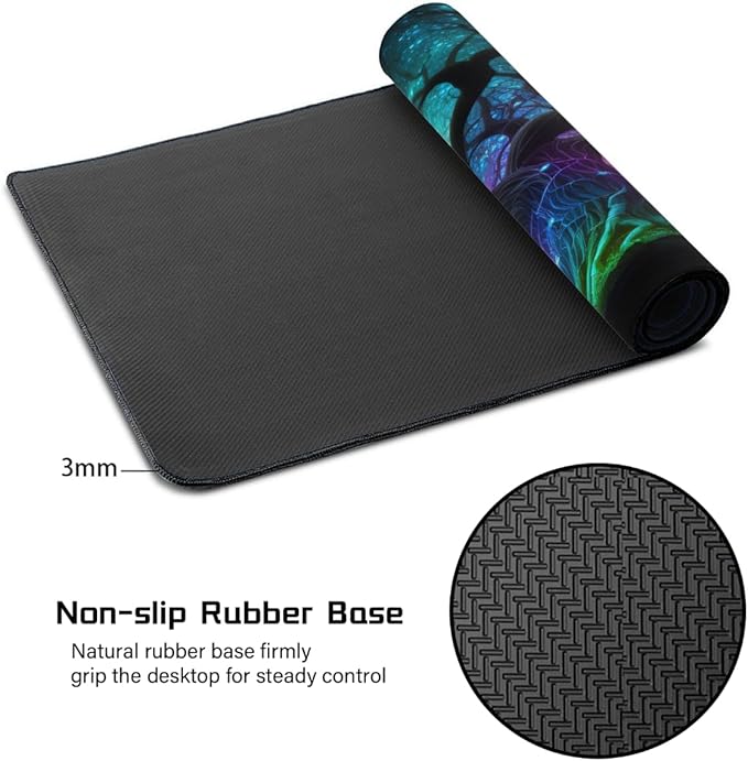 Tree of Life Galaxy_1 Large Mouse Pad Gaming Mousepad Desk Mat for Desktop Computer Keyboard Waterproof Mouse Mat Desk Pad with Non-Slip Base for Game School Office Home 35.4 x 15.7