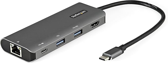 StarTech.com USB-C Docking Station for MacBook Pro M1 M2 M3 M4 and Windows 4K 30Hz HDMI USB 10Gbps Hub 100W Laptop Charging GbE