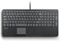 Perixx PERIBOARD-534 US Wired Compact USB Keyboard with Touchpad - X Type Scissor Keys - 15.63x7.80x1.18 inches - Build-in 2 USB Hubs and Number Pad
