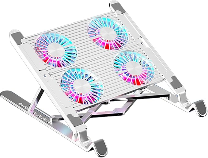 Gaming Laptop Coolers Fan Cooling Stand Quiet Fans for Height Stand LED Light Pad Heat Dissipation