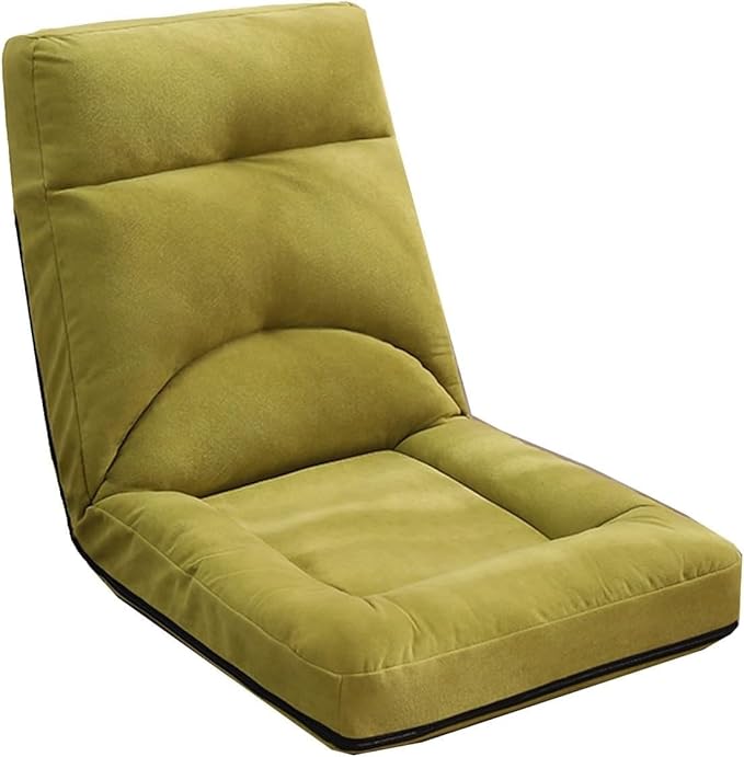 ELEFOCUS Folding Floor Gaming Chair Indoor Chaise Lounger with 5 Adjustable Positions Versatile Chaise Lounge Chair(Green)