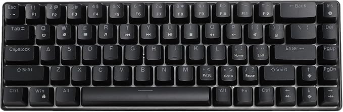 ZJchao Mechanical Gaming Keyboard Wired 68 Keys Blue Switch Pluggable Shaft with Backlit V800 Gaming Keyboard Ice Blue Light for OS X Users