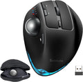 SABLUTE MAM1 Pro Wireless Trackball Mouse Hard Travel Case (Include) Ergonomic Bluetooth Rechargeable Computer Mice with 5 Level DPI Adjustable Angle 3 Devices Connection for PC Mac Windows