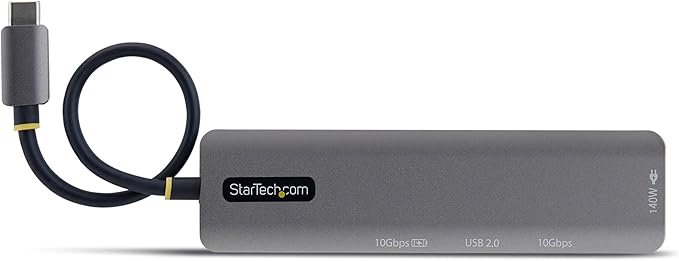StarTech 5-in-1 USB C Hub USB-C to HDMI Multiport Adapter with 140W Power Delivery Charging 4K 60Hz HDMI 10Gbps Hub Mini Dock for MacBook Dell Thinkpad HP