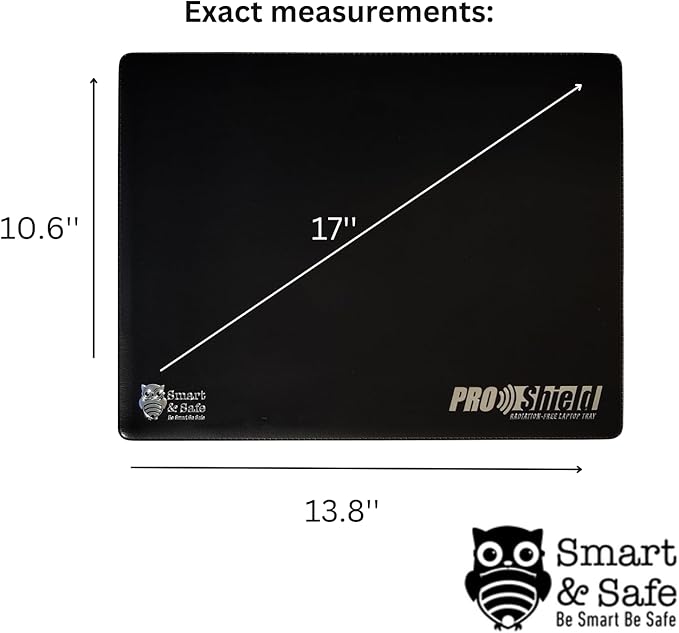 Lap-top Radiation Shield - Radiation Blocker Lap Desk Tray - EMF Shield &amp Heat Protection Bed Desk Lap top Tray Lap top Stand Bed with Heat Emission Reduction by Up to 99% - Lap top Desk - 17 B