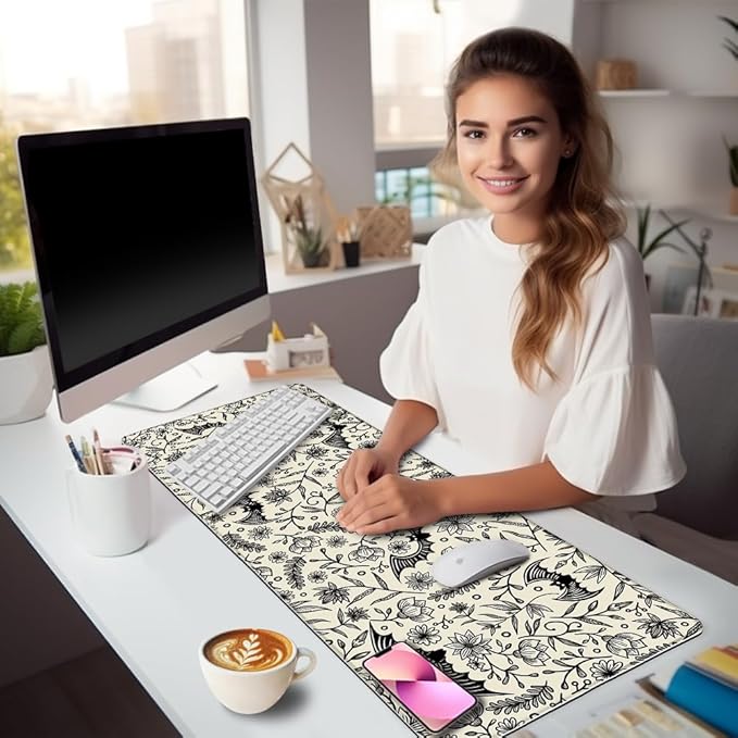Goth Bat Ergonomic Mouse Pad with Wrist Rest Extra Large Gaming Computer Mousepad