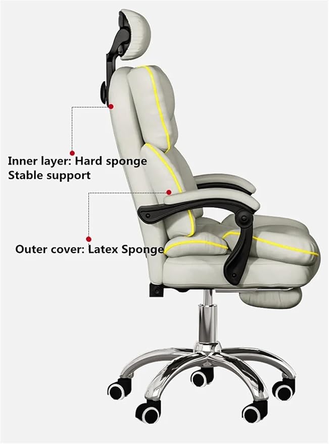 Gaming ChairErgonomic Office Computer Racing DeskHigh Back Gamer(YellowLarge)