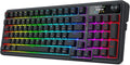 Redragon K719 Wireless Gasket Gaming Keyboard w/Hype Screen &amp Knob 95 Keys Mechanical Keyboard Easy-Control 1.14’’ TFT Info Display 5-Layer Noise Dampening Custom Linear Switch Essential Blac