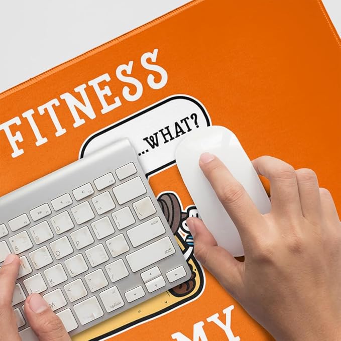 I'm Into Fitness Fit'ness Taco in My Mouth Funny Large Gaming Mouse Pad Desk Mat with Stitched Edges Non-Slip Base