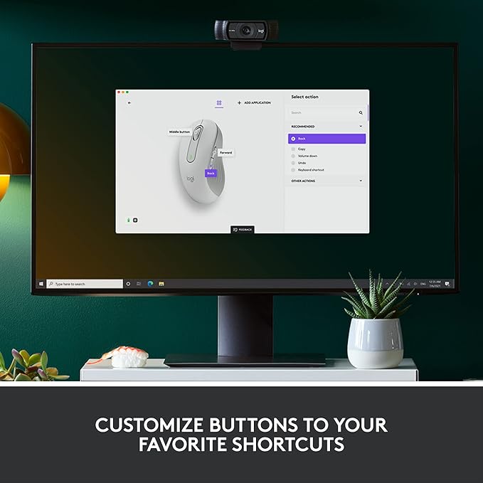 Logitech Signature M650 L Full Size Wireless Mouse - for Large Sized Hands Silent Clicks Customizable Side Buttons Bluetooth for PC/Mac/Multi-Device/Chromebook - Off White (Renewed)