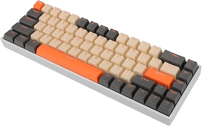 EBTOOLS Wired Gaming Keyboard Blue Switch Adjustable Brightness Comfortable Typing Full N Key Rollover Mechanical Keyboard for Office