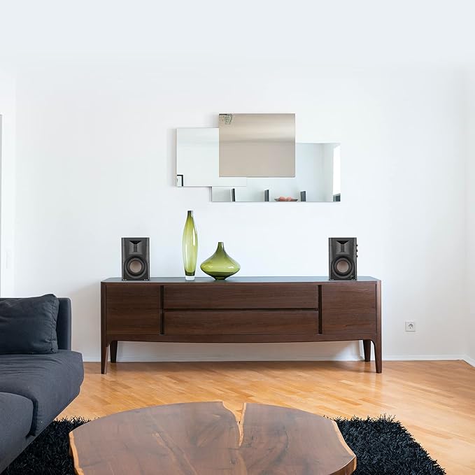 HiVi-Swans D200 Bluetooth Powered Bookshelf Speakers - Studio Monitor Speakers - Computer Speakers for TV/Turntable/PC/Monitor - 5 Inch Near Field 260w RMS - Wood Grain