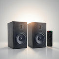 6.5 Power Bluetooth Bookshelf Speakers Pair with 4 inches Air Motion Tweeter Near Field Studio Monitor Speaker Bluetooth V5.0RCAOptHMDI(ARC)USB and Remote Control (6.5 inches)