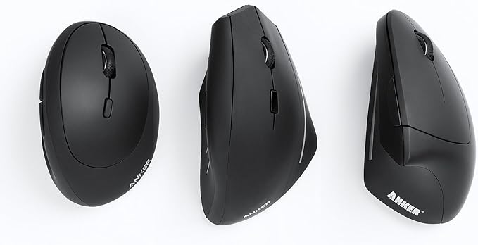 Anker 2.4G Wireless Vertical Ergonomic Optical Mouse&ampAnker Ergonomic Optical USB Wired Vertical Mouse