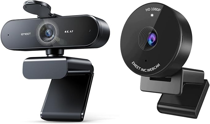 EMEET NOVA 4K PDAF Autofocus and C9501080P Webcams