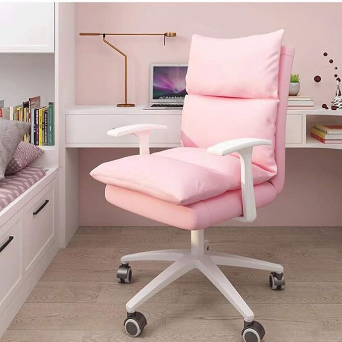 YYDS Chair Cute Girls Gaming Chair Computer Office Chair with Nylon Feet Ergonomic Racing Chair Desk Chair for Home and Office Ergonomically (Size : Dark Gray)