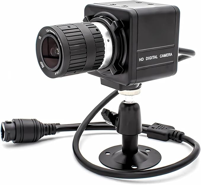4K IP Camera 8MP 30FPS CMOS IMX415 POE48V CS Mount 3 10mm 50mm Varifocal Zoom Lens Industrial Webcam