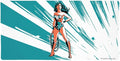 Wonder Woman Flashing Lights Large Gaming Mouse Pad Desk Mat with Stitched Edges Non-Slip Base for Gamer Home and Office 31.5 x 15.7