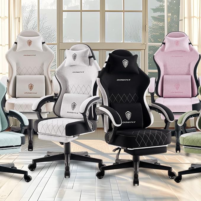 Dowinx Gaming Chair with Footrest Gaming Chair Big and Tall for Heavy People Gamer Chair for Adult with Massage