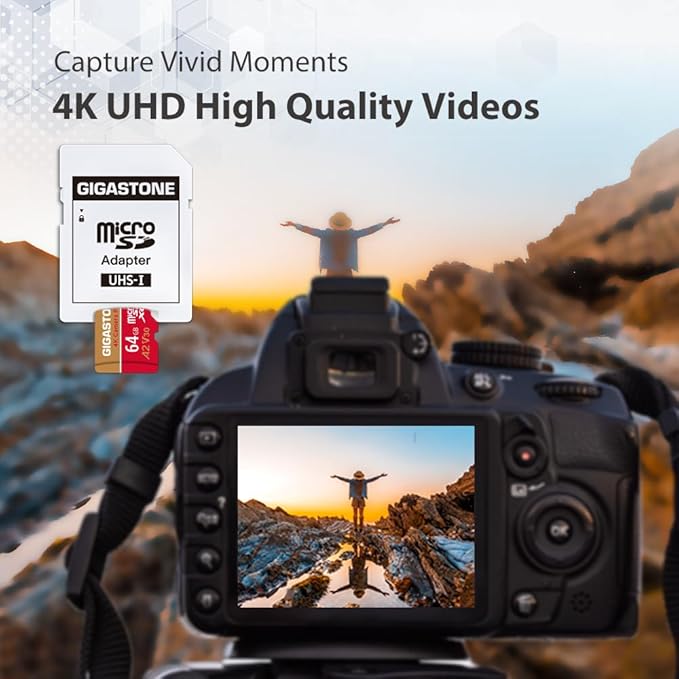 【5-Years Data Recovery】 GIGASTONE 64GB Micro SD Card 10-Pack 4K Camera Pro for GoPro Security Camera Wyze DJI Drone Dash Cam R/W up to 95/35MB/s MicroSDXC Memory Card UHS-I U3 A2 V30