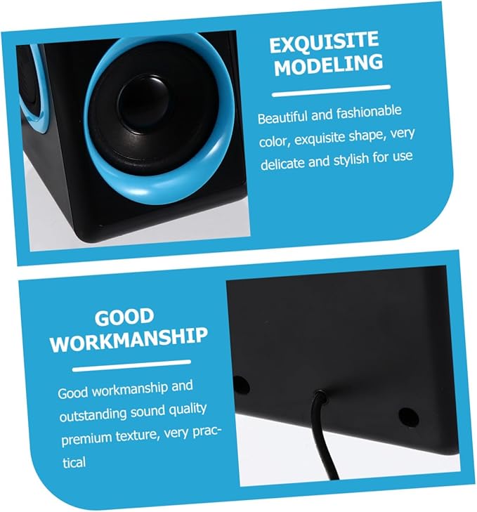 Mini USB 2.0 Computer Speaker for Laptop and Desktop Compact Mini Speaker with Dc5v Power Portable Home and Office Audio Loudspeaker