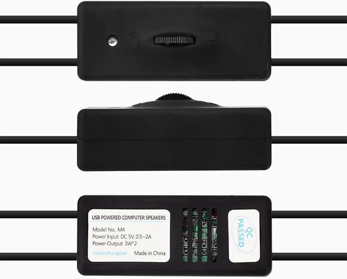 Computer Speakers for Desktop PC Laptop Mac USB Powered Small Wired 2.0 Channels Dual Stereo Clear with Bass Less Distortion
