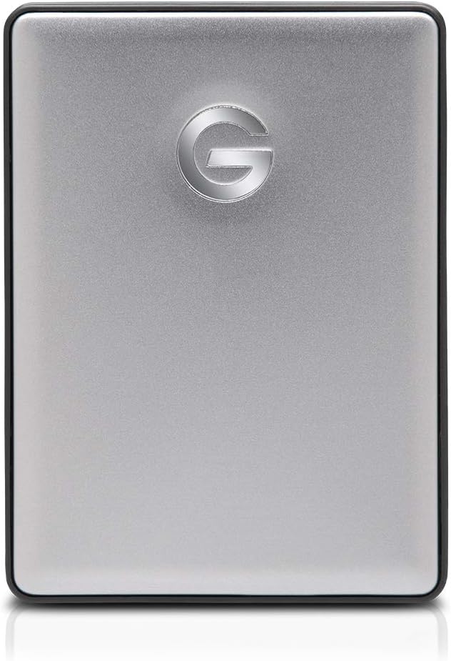 G-Technology 2TB G-DRIVE mobile USB-C (USB 3.1 Gen 1) Portable External Hard Drive Space Gray - 0G10317