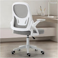 Adjustable Office Computer Chair with Armrest Mesh Office Chair Computer Indoor Bedroom Swivel Adjustable Liftable Gaming Chairs(White Gray)