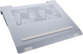 Angoily Aluminum Alloy Laptop Cooler Stand with USB LED Fan Gaming Notebook Cooling Pad Riser for Portable Ventilated Support Gray
