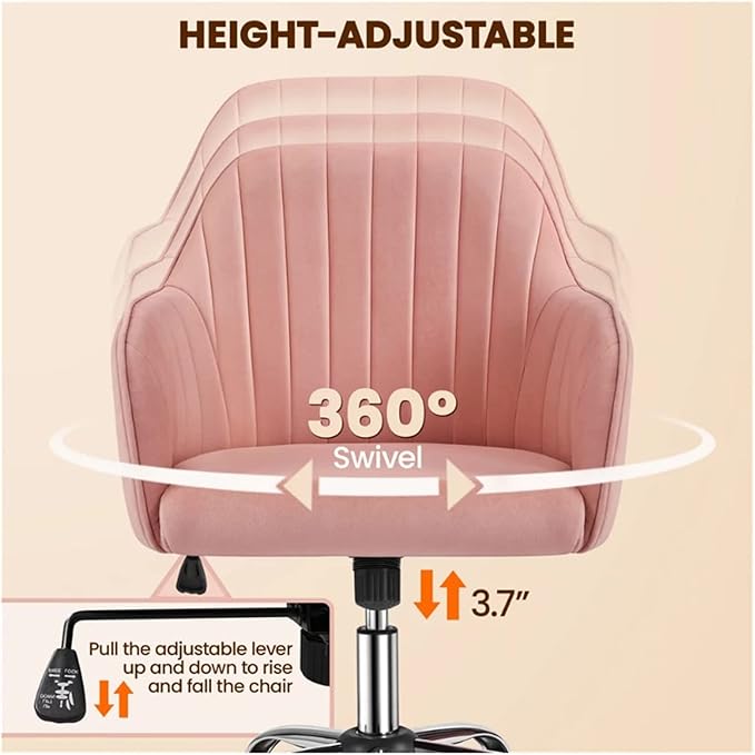 Adjustable Office Computer Chair with Armrest Adjustable Chair Pink Computer Gamer Chair Office Furniture