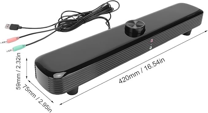 Computer Speakers for Desktop PC 3D Stereo Sound USB Computer Laptop Speaker with Breathing LED Light Microphone Soundbar for Office Home and Gaming