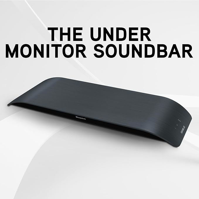 BlueAnt Soundblade Under-Monitor Soundbar 120W 2.1 Channel Desktop Speaker with USB-C &amp Bluetooth 5.3 for PC Mac Gaming Music and Streaming Charcoal