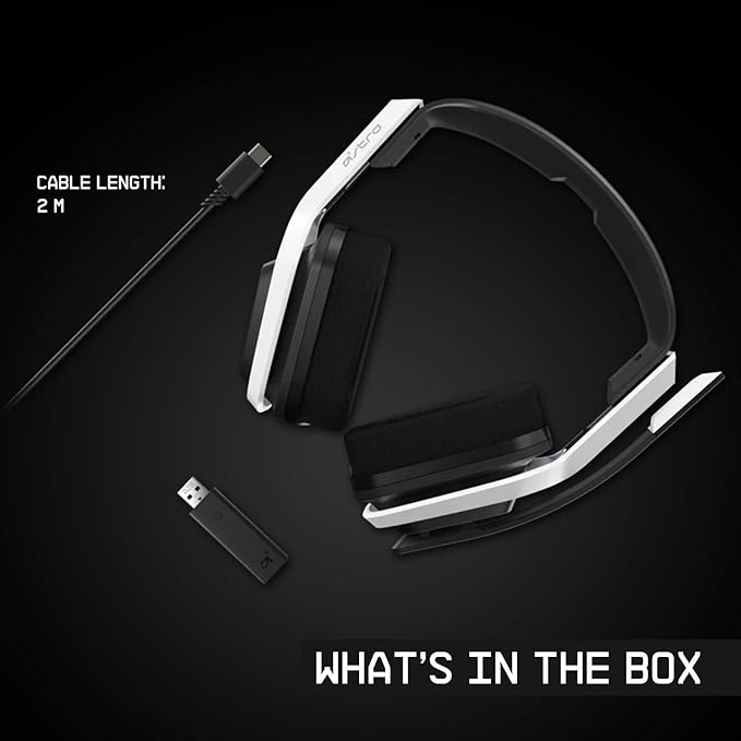 ASTRO Gaming A20 Wireless Headset Gen 2 - Compatible with PlayStation 4 &amp 5 / PC/Mac - White/Blue