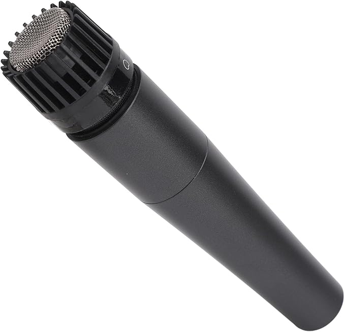 Dpofirs High Sensitivity Wired Dynamic Vocal Microphone for Home and Theatre Shows Zinc Alloy Material